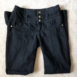 Black high waisted jeans